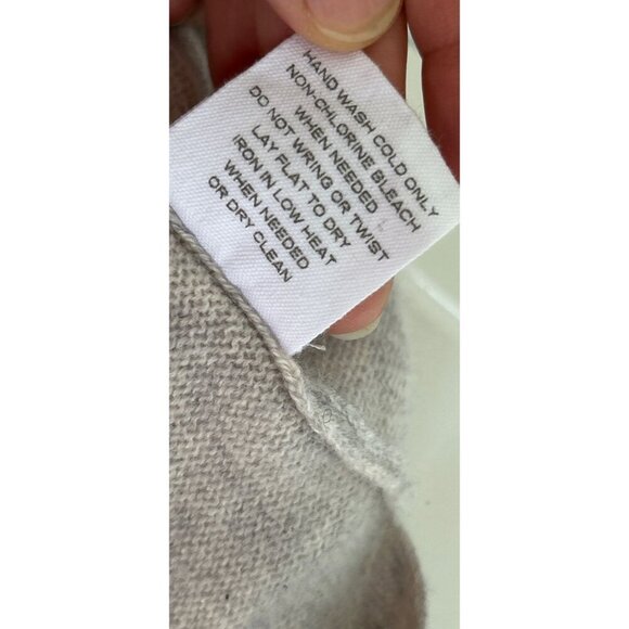 Gray Duffy 100% Cashmere Knit Sweater With Back Tie Detail & High-Low Hem - Picture 4 of 9